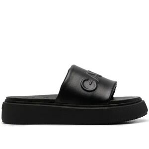 Ganni logo-embossed slide sandals